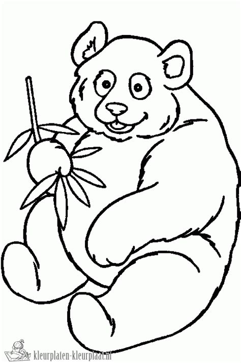 Kleurplaten pandabeer kleurplatenkleurplaat.nl