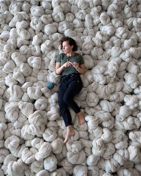 ourmakerlife™ on instagram “knitting on thousands of yarn skeins is what we call the dream