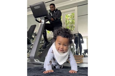 Watch Diddy Work Out With His Month Old Baby Love In Cute Video