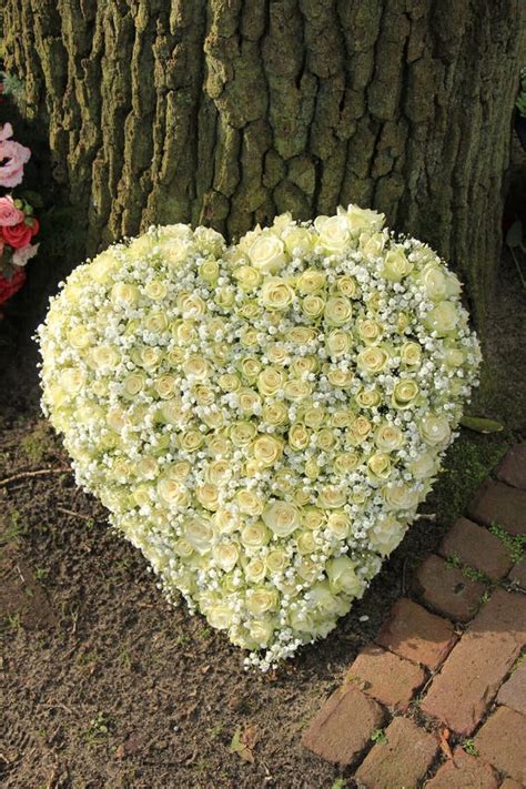 Heart Shaped Sympathy Flowers Stock Photo Image Of Sympathy Death