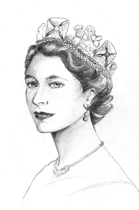 Desenhar O Rosto Da Rainha Elizabeth Para Colorir Imprimir E Desenhar