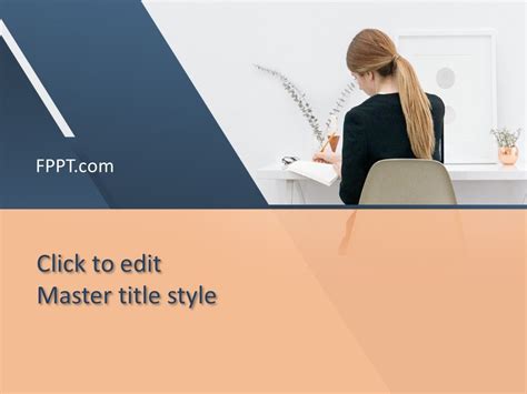 Free Woman In Office Powerpoint Template Free Powerpoint