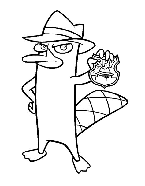 Cute Perry The Platypus Coloring Page Free Printable Coloring Pages