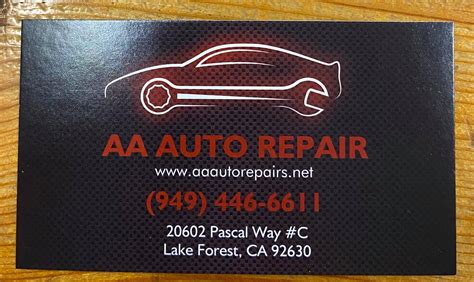 Aa Auto Repair Lake Forest Ca
