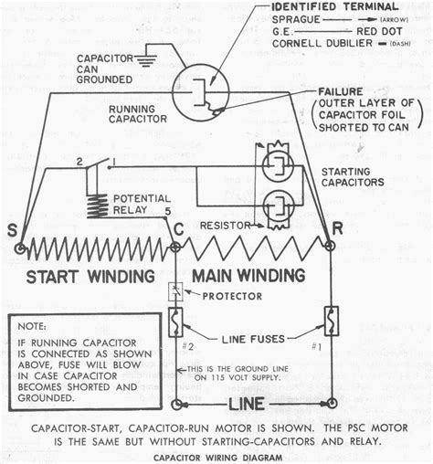 Could you point me towards a resource that would help me understand this wiring diagram? Potential Relay Start Capacitor Run Motor With Capacitor ...