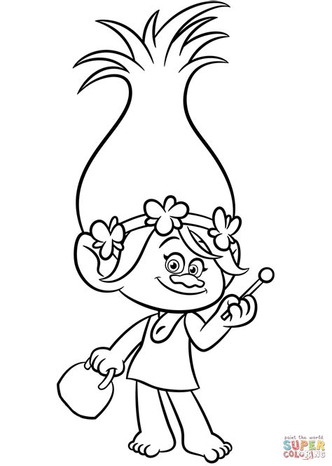 Poppy From Trolls Coloring Page Free Printable Coloring Pages