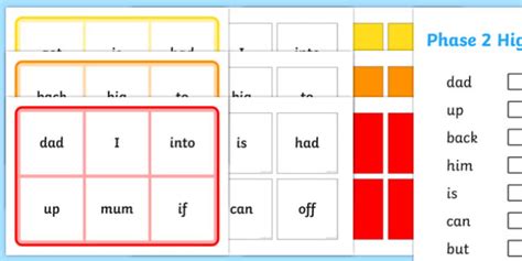 Free Sight Words Bingo Cards Australian Teaching Resources