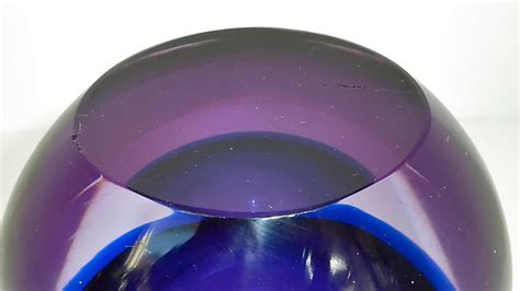 Flavio Poli Seguso Vase And Bowl Purple Pink Blue Murano Art Glass