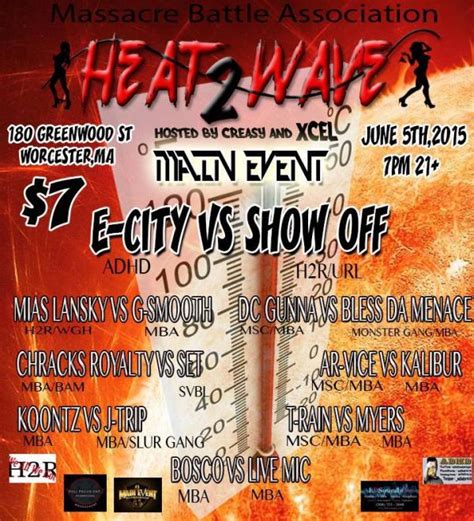Heat Wave 2 Massacre Battle Association Battle Rap Event Versetracker