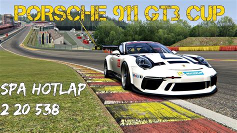 Assetto Corsa Gameplay Porsche Gt Cup Spa Hotlap