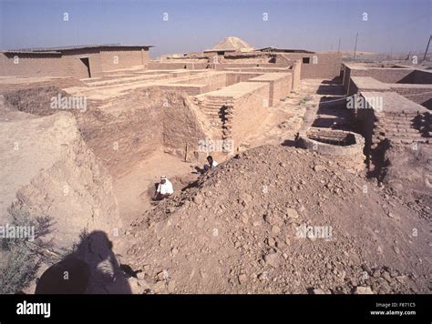 Nimrud Iraq Excavations Near The Nineveh Plains As Seen From The