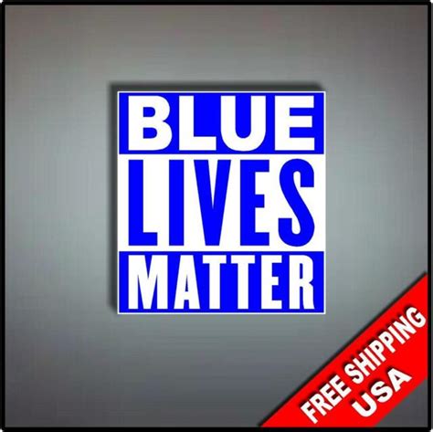 Set Of 2 Blue Lives Matter Blm 4 Vinyl Decal Stickers Vehicle Le