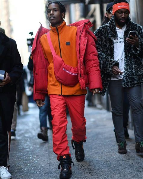 Asap Rocky Wears Balenciaga Jacket Calvin Klein Jacket And Nike X