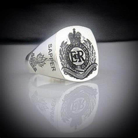 Royal Engineers Bespoke Sterling Silver Ring Etsy Uk