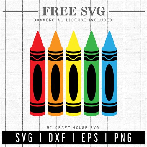 FREE Crayons SVG - Craft House SVG
