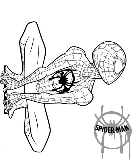 Spider Man Miles Morales Coloring Page Free Printable Coloring Pages