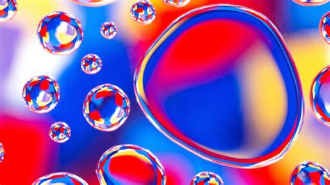 Download Wallpaper 2560x1440 Bubbles Form Water Multicolored