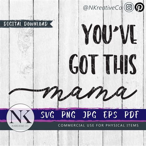 Youve Got This Mama Svg Mama Svg Mothers Day Svg New Etsy