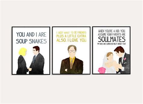 The Office Love Quotes Pam And Jim Michael And Holly Etsy The