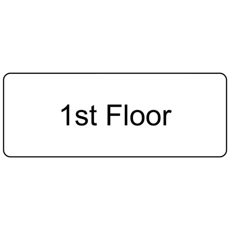 Floor Numbers 1st Up To 99th Engraved Sign Egre 250 Blkonwht