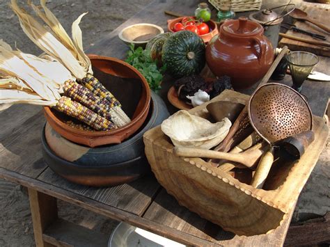 Tools for work in early america. Bountiful table with 17th-century cooking tools | "Giving ...