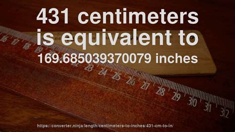 431 Cm To In How Long Is 431 Centimeters In Inches Convert