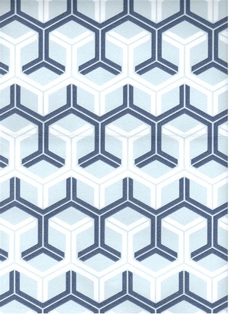 Geometric Navy Blue And White Wallpaper For Ceiling By