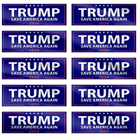 10 pack donald trump 2024 save america again decal 9 x3 bumper sticker for car house window