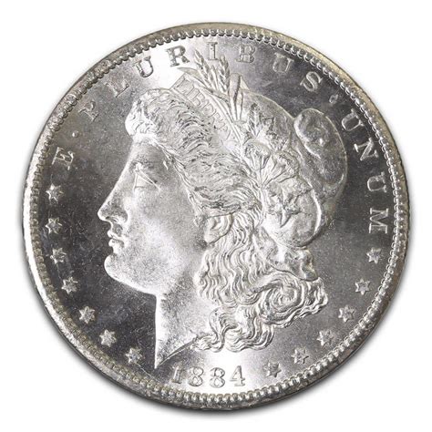 Morgan Silver Dollar Uncirculated 1884 Cc Golden Eagle Coins