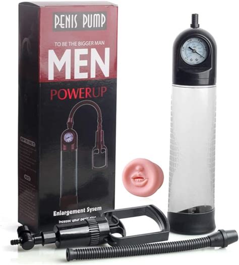 Mens Ed Vacuum Pump With Pressure Gauge Handle Pênīsextender Air Pressure Pump