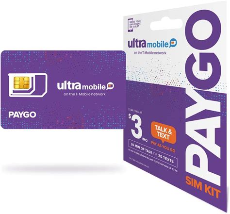 Ultra Mobile Sim Card Paygo 3mo Amazonca Cell Phones And Accessories