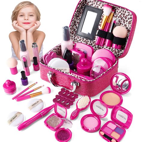 Pretend Makeup Kit For Girls Kids Pretend Play Makeup Set With