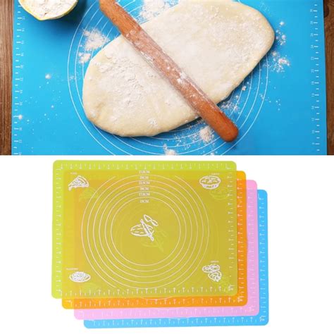 extra large silicone non stick baking mat for pastry rolling with measurements in gauges from