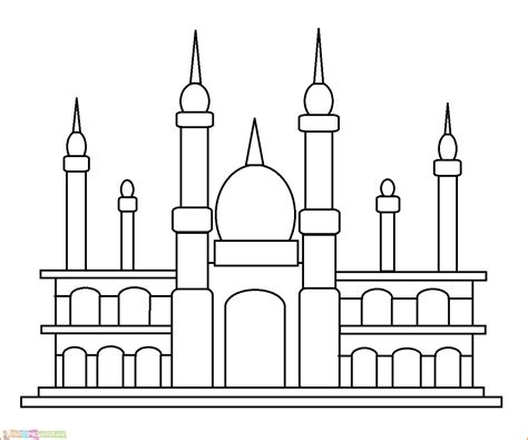 Mewarnai Masjid Yang Bagus Imagesee
