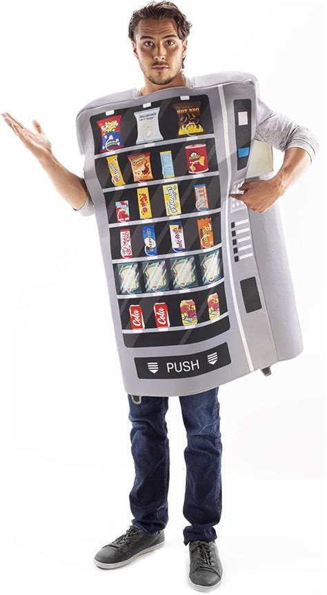 Vending Machine Halloween Costume Funny Snack Food Adult Men And Women