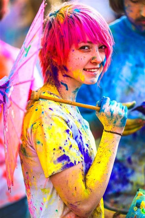 Pin By Luckyone On Inspire Yourself Holi Girls Holi Festival Of
