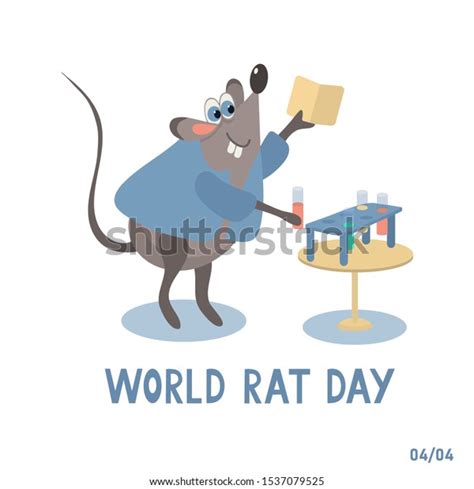 World Rat Day Cute Smart Rat Stock Vector Royalty Free 1537079525