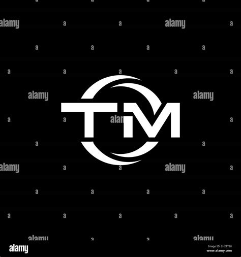 Tm Monogram Logo Letter With Simple Shape And Circle Rounded Design