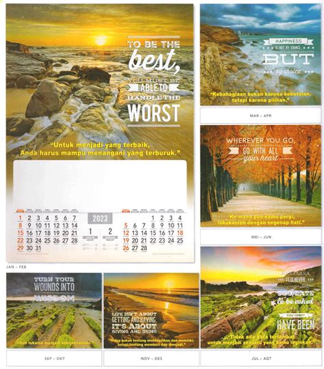 2023 Full Design Calendar Inspirasi Motivasi 2 Karawang Printing