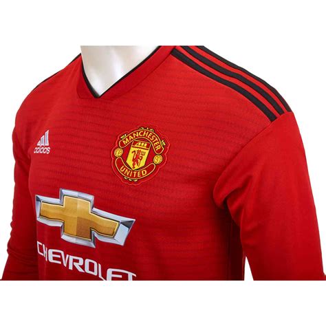 Adidas Manchester United Home Ls Jersey Youth 2018 19 Soccerpro