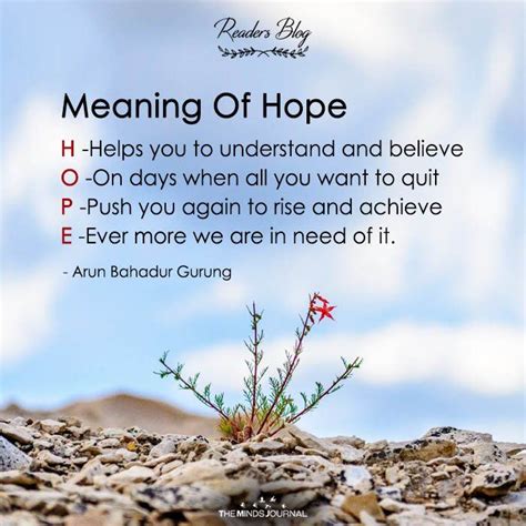 Meaning Of Hope The Minds Journal Hope Meaning Words Of Hope Hope