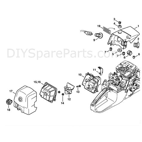 Stihl Ms 361 Chainsaw Ms361 N Parts Diagram Shroud