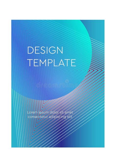 Cover Template Graphic Geometric And Glitch Elements Desing Template