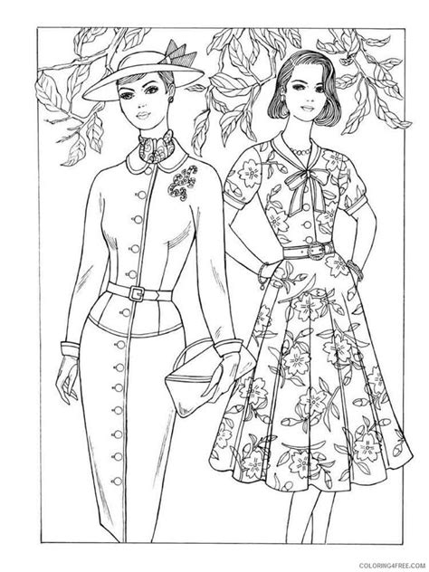 Historical Fashion Coloring Page For Girls Printable 2021 0733
