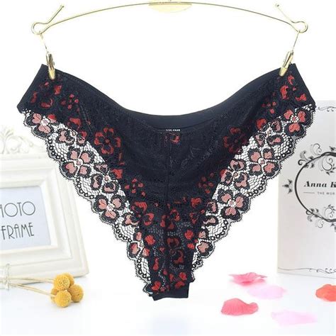 Cheap Termezy Sexy Panties Women Lace Low Waist Briefs Female Breathable Embroidery Underwear