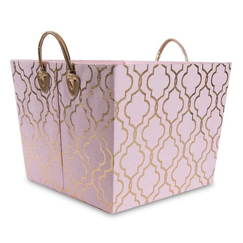 Taylor Madison Designs® Kayla Storage Bin In Pinkgold Foil Bed Bath
