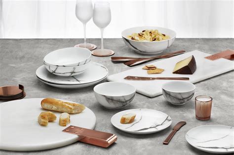 Marble And Rose Gold Tableware From Salt Pepper The Interiors Addict