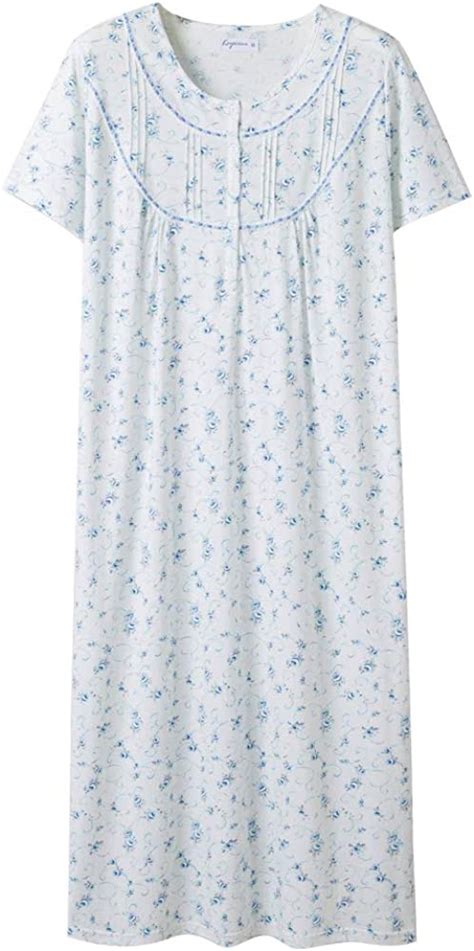 Keyocean Women Nightgown 100 Cotton Soft Comfy Lightweight Short
