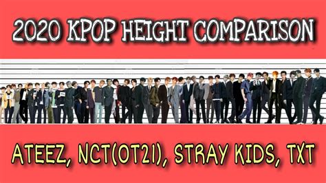 2020 Kpop Boy Group Height Comparison Ateez Nctot21 Stray Kids