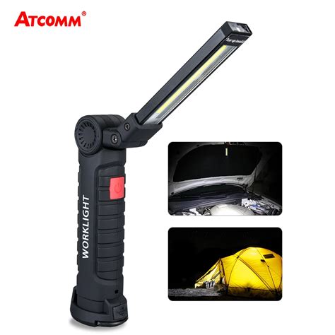 Handheld Cob Led Work Light 5 Modes Rechargeable Magnetic Portable